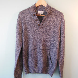 Frank & Oak Three Button Sweater w/ Pouch